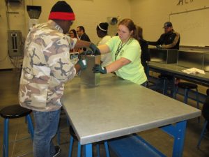 Sheet Metal Workers Local 24 was one of many central Ohio building trade unions represented at a Jan. construction career.